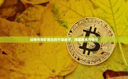 比特币挖矿挖出的不是金子，而是账本与信任