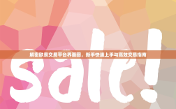 解密欧易交易平台界面图，新手快速上手与高效交易指南