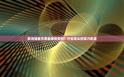 欧冶链金交易量表现如何？行业龙头的实力彰显