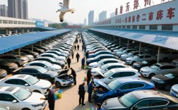 郑州海鸥二手车交易市场，车潮涌动，淘车者的优选之地